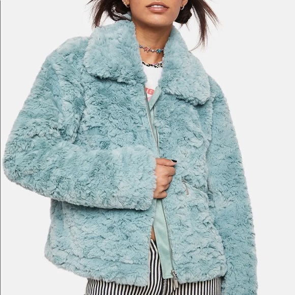 Noize Jackets & Blazers - UPDATE NWT Noize Outerwear / Dolls Kill Serena Short Length Faux Fur Coat